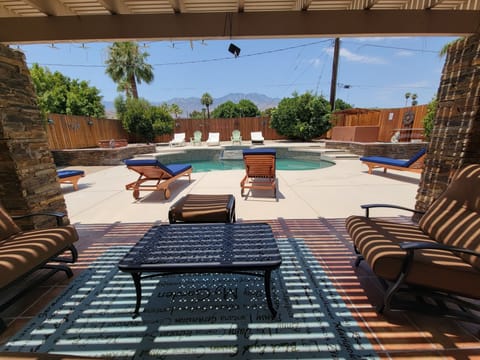 Pool with mountain view