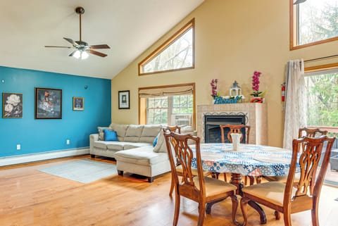 Pocono Lake Vacation Rental | 5BR | 3BA | 3,300 Sq Ft | Stairs to Access