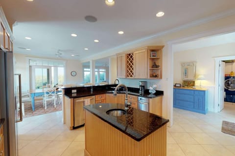Open floor plan, large kitchen, plenty of counter space at this Bald Head Island rental