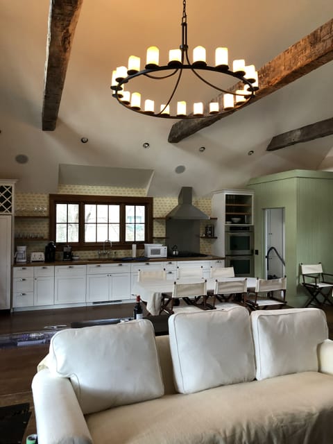 Vaulted Living Room, Kitchen, BR