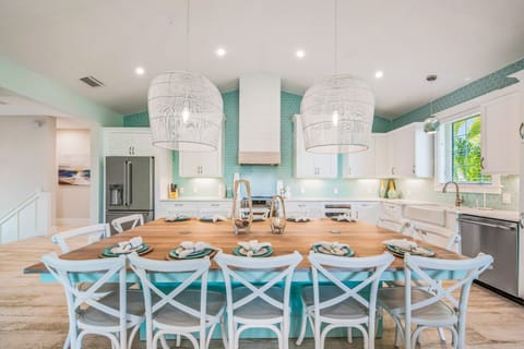 Dining room table with seating for 14