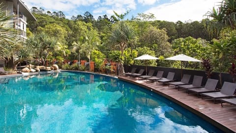 Enjoy the heated lagoon pool year round.