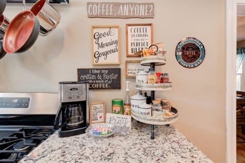 Coffee Anyone?  Coffee, tea and hot chocolate bar with all the fixin's :)