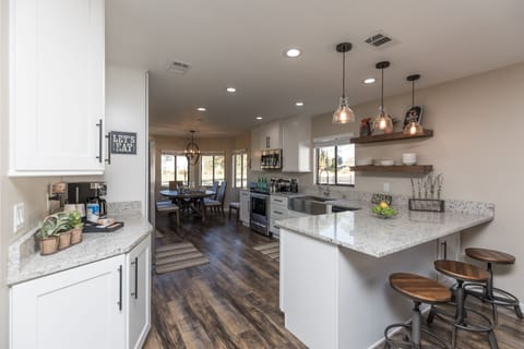 kitchen with breakfast bar