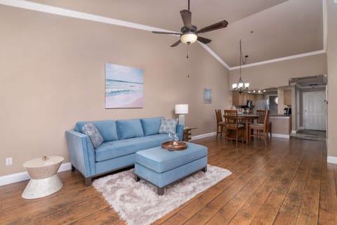 large living room with comfortable sleeper sofa