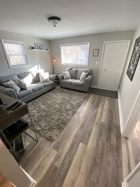 Living room with queen pull out bed!