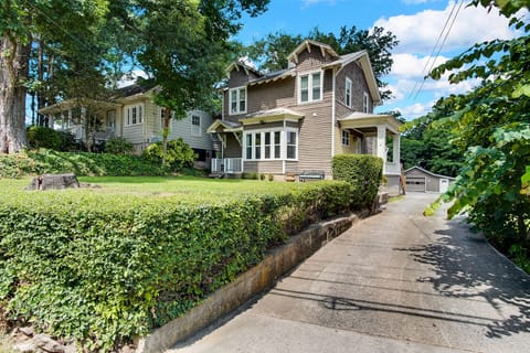 Guest suite is on the first level with the beautiful bay window