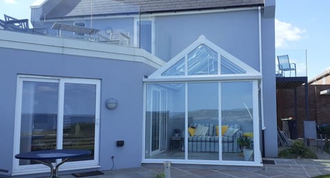 our new garden room overlooking Portland Harbour