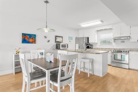 Dining area and kitchen