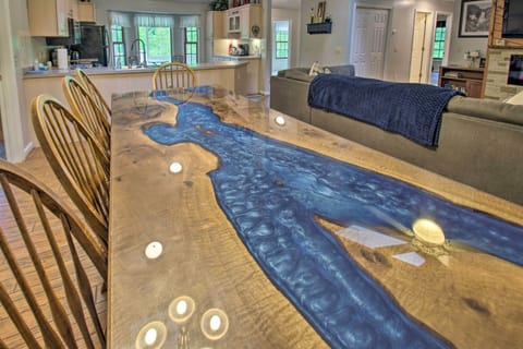 Dining Room | Custom-Built Live Edge Bastogne Walnut River Table