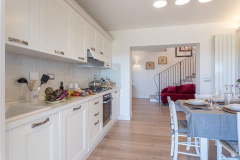 Kitchen and dining area. All new kitchen appliances and wares.