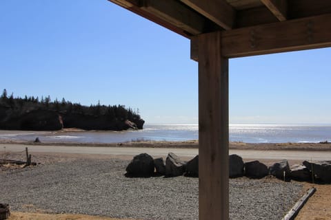 View of the Sea Caves from patio door