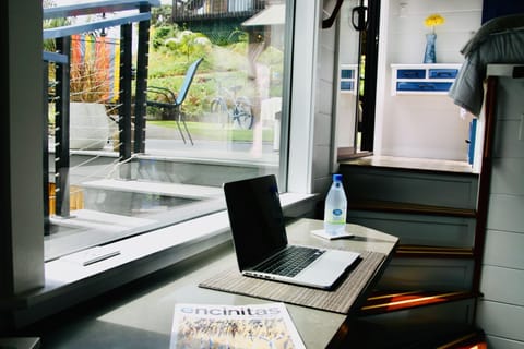 Indoor dining bar with stools. USB outlets with high speed internet.