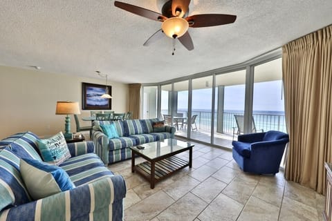 Gulf front living room.