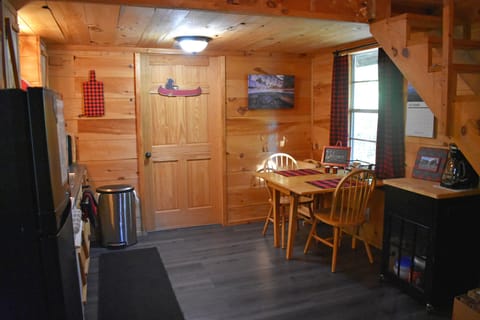 Open kitchen and dining area