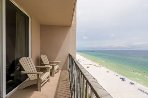Private Gulf Front Balcony. with New Polywood Furniture