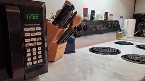 Larger kitchen for cooking meals