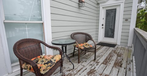 Sip coffee on the second floor deck