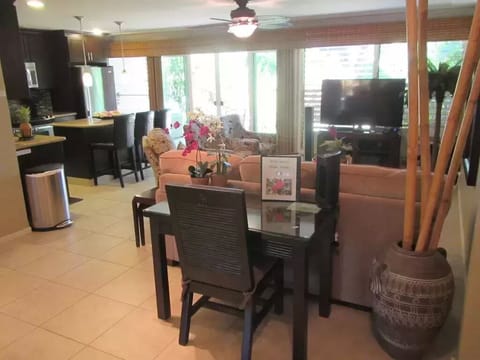 Open living space with views of the lanai.