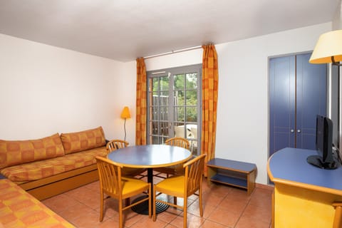 Relax in the living area after a wonderful day outside.
