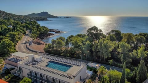 Get some sun in the outdoor pool.