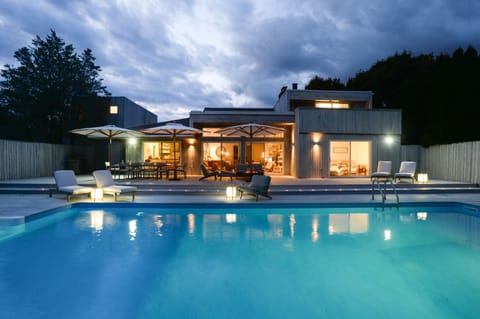 Pool at dusk