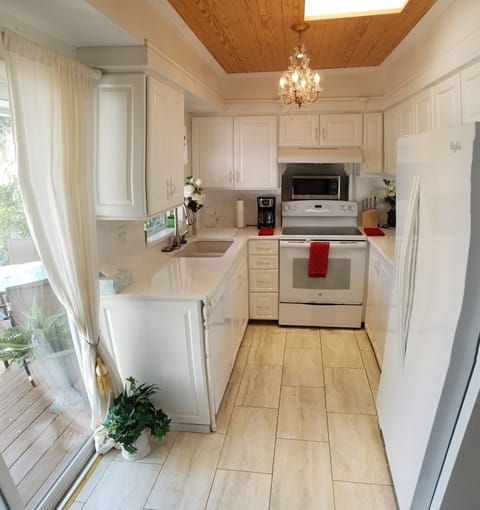 Beautiful kitchen overlooking the lake