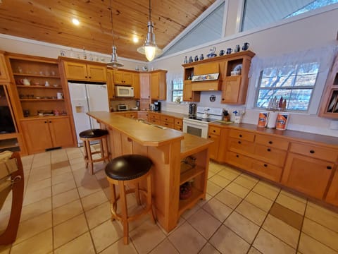 Spacious Kitchen with an Island.