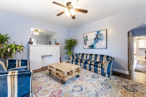 Enjoy the relaxing living room as soon as you enter the house.