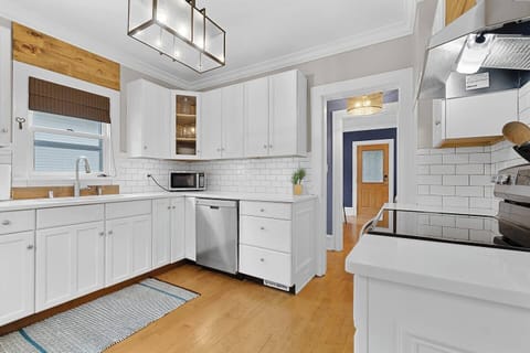 The modern, updated kitchen has everything you need to cook a great meal.