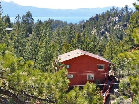Duplex with Lake Tahoe in Background. Open acre on either side of unit.