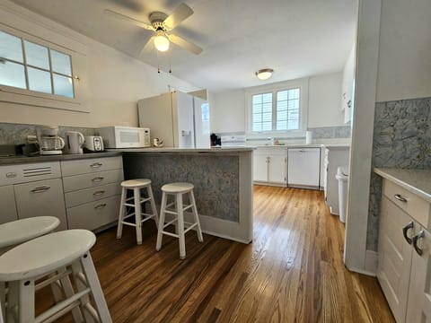 Kitchen from dining room entrance