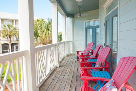 Enjoy relaxing on our wonderful balcony overlooking the lagoon.