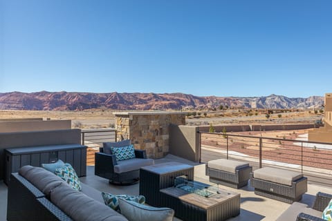 View From Upstairs Patio - The views from the Front Patio are breathtaking and overlook the majestic red rock formations of Snow Canyon State Park