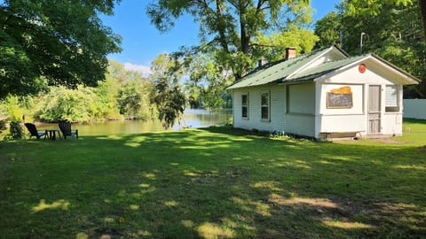 Private yard around cabin