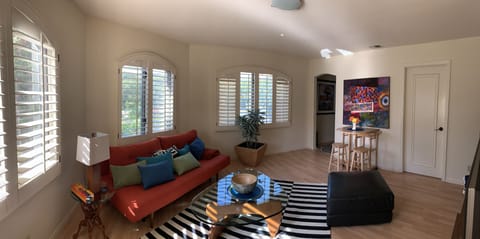 Living room area , mid-century modern. Natural light- 