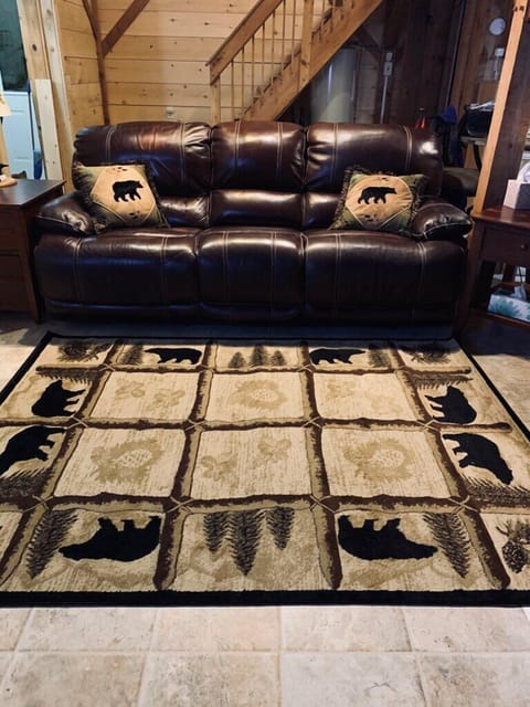 Recliner leather couch 