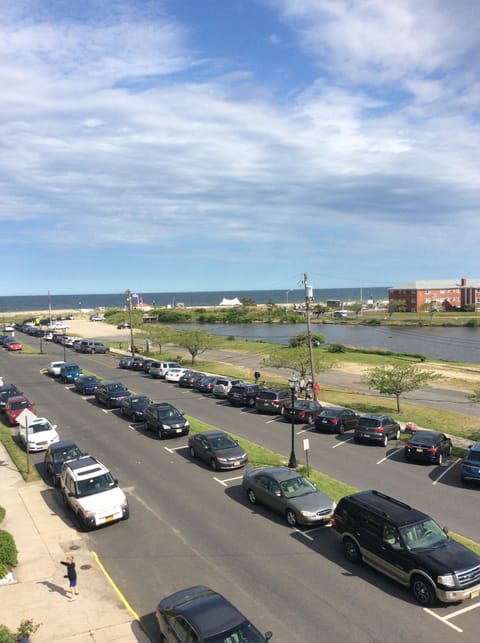 View to beach and lake as you exit door from the house apartment. 