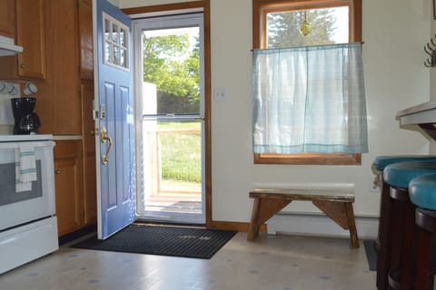 Kitchen door to side deck