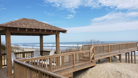 Gazebo with Adirondack chairs