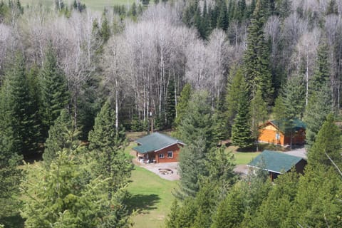View of cabins from up on the mountain