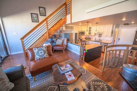 Open Layout throughout main level. Caters well to families and groups.