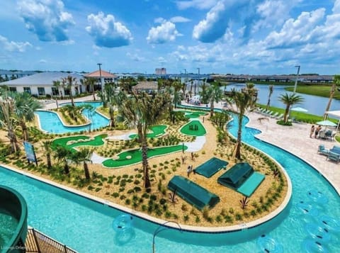 CLUBHOUSE 
-Free to use clubhouse with your booking!
-Tiki Bar
-Restaurant 
-Lazy River
-Putting Green
-Sand Volleyball
-Splash Pad
-Sports Court
-Pool
-Fitness Center
-Community Dock
-Private Cabanas
-Two Story Double Slide