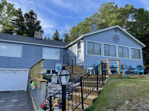 Newly renovated home (2021) with views of Pigeon Hill Bay and Petit Manan Light.