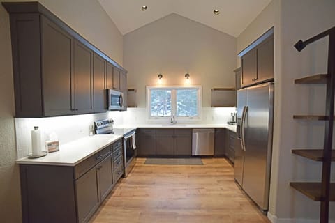 Newly renovated kitchen with all amenities and beautiful views.