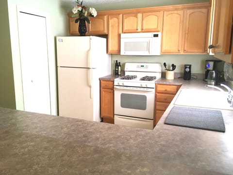 Enormous Kitchen with all appliances large and small.