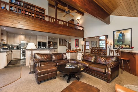 Living Area, Full Bar, Gas Fireplace, Dining Room, Kitchen, Upstairs Balcony and Bonus Room