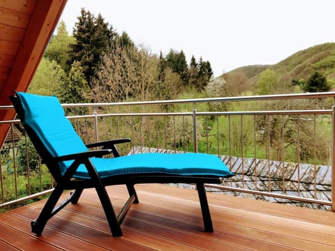 New balcony overlooking the river, with a great view of the old town.  