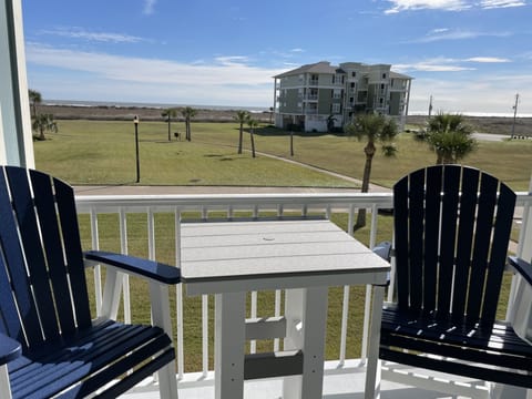 There is a charcoal grill directly in front of the unit for use during stay.