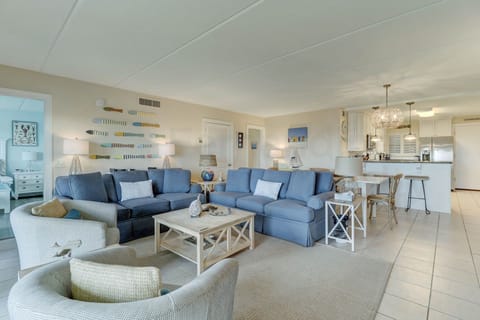 Living Room and Patio with Ocean View